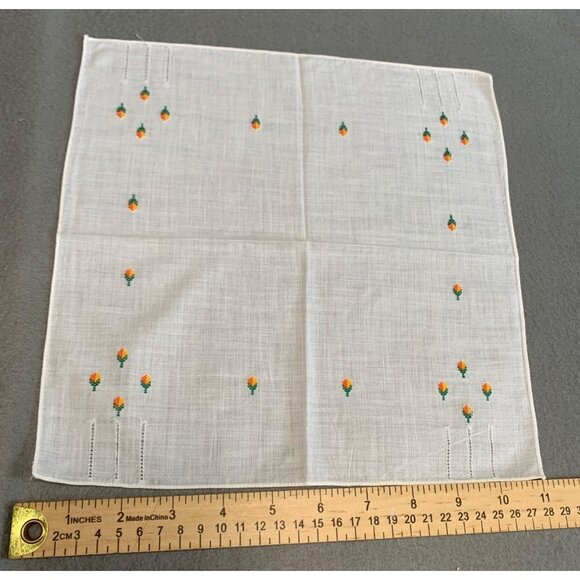 Vintage Handkerchief Collection Mix of Floral Patterns & Embroidered Designs - Picture 8 of 13